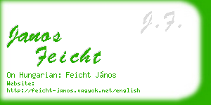 janos feicht business card